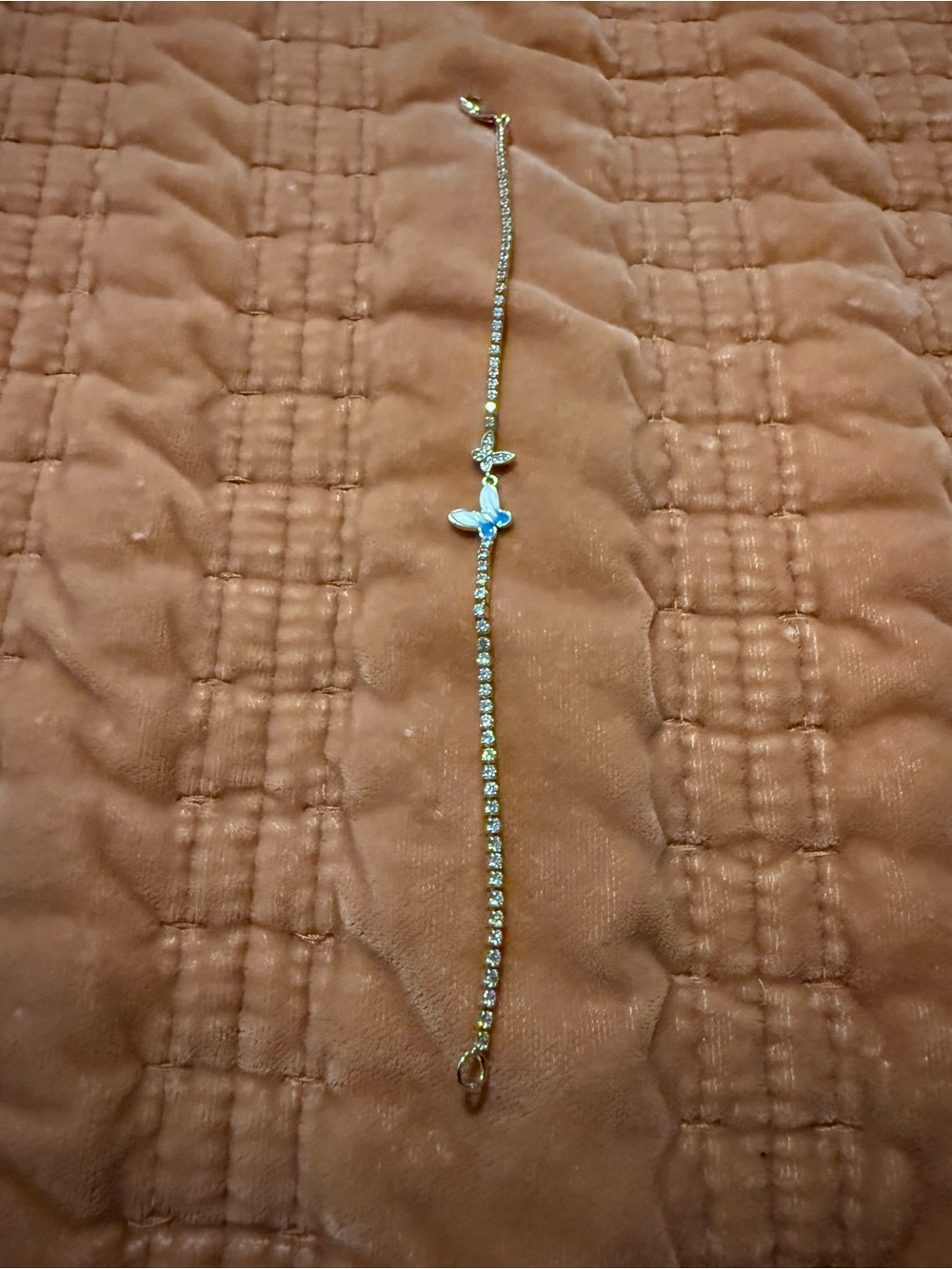 Gold Plated Butterfly Chain Tennis Bracelet - Pretty Bird